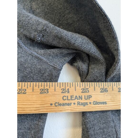 Cremieux Men's Sweater Quarter Zip Gray Brown Elbow Patches High Collar Size L - Picture 7 of 10